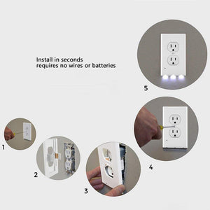 Hirundo Outlet Wall Plate With LED Night Lights