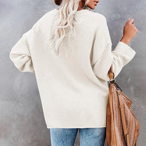 Button Solid Sweater