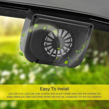 Load image into Gallery viewer, Vehicle Solar Powered Car Vent Window Fan