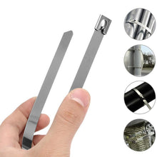 Load image into Gallery viewer, Multi-Purpose Locking Cable Metal Zip Ties (100 PCs)