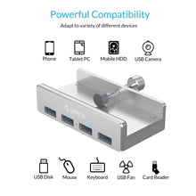 Load image into Gallery viewer, Mountable Desk Side USB 3.0 Adapter Hub 👩🏻‍💻 👨🏻‍💻