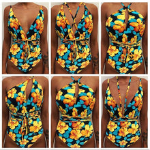 Load image into Gallery viewer, Women Multi-Flower Printed One Pieces Bikini