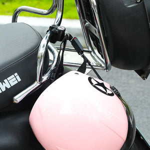 Multifunctional motorcycle helmet security lock