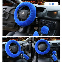 Load image into Gallery viewer, Solid Colour Warm Fluffy Wool Car Set