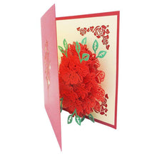 Load image into Gallery viewer, Rose Bouquet Pop-up Card - Valentine&#39;s Day Card