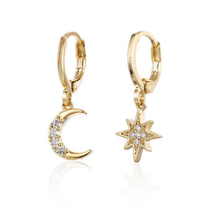 Star and Moon Earrings