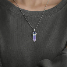 Load image into Gallery viewer, Rainbow Fluorite Pendant Necklace