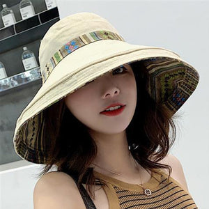 Wide Brim Cotton Summer Hat