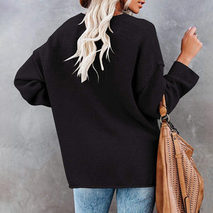 Button Solid Sweater