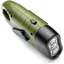 Load image into Gallery viewer, Hand Crank Solar Powered Flashlight