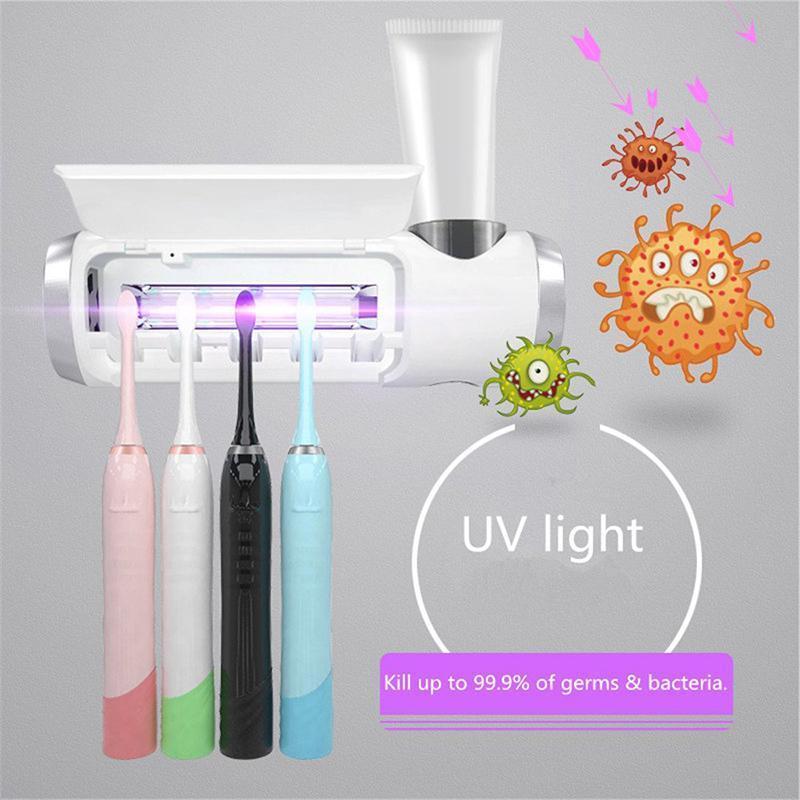 UV Toothbrush Holder(5 Toothbrushes Holding and Four Stickers Included)