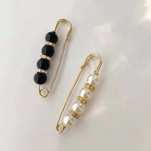 Load image into Gallery viewer, Fancy Rhinestones Pearls Safety Pin Brooch