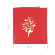 Load image into Gallery viewer, Rose Bouquet Pop-up Card - Valentine&#39;s Day Card