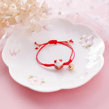 Load image into Gallery viewer, Hand Crafted Lucky Cat Knotted Bracelet