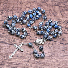 Load image into Gallery viewer, Handmade Blue Onyx Rosary Beads