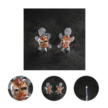 Load image into Gallery viewer, Turtle Zircon Earrings