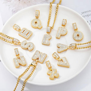 Stainless Steel Initial Letters Necklace