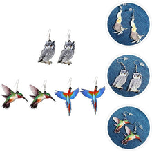 Load image into Gallery viewer, Acrylic Drop Bird Earrings