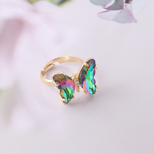 Gradient Butterfly Ring