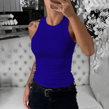 Load image into Gallery viewer, Slim-fit Solid Halter Sleeveless Vest