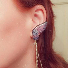 Load image into Gallery viewer, Butterfly Fringe Long Earrings