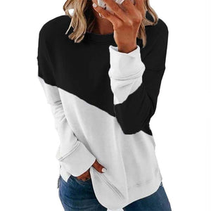 Crew Neck Contrast Sweatshirt