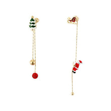 Load image into Gallery viewer, Asymmetric Santa Earrings