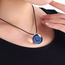 Load image into Gallery viewer, Cosmic starry glass bead pendant necklace