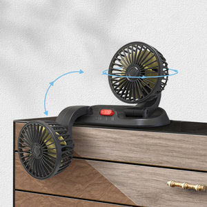 Dual Head Car Auto Cooling Air Circulator Fan