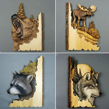 Load image into Gallery viewer, Animal Carving Handcraft Wall Decoration