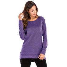 Load image into Gallery viewer, Women&#39;s Side Split Loose Casual Pullover Tunic Tops