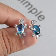 Load image into Gallery viewer, Turtle Zircon Earrings