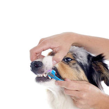 Load image into Gallery viewer, Three Sided Pet Toothbrush