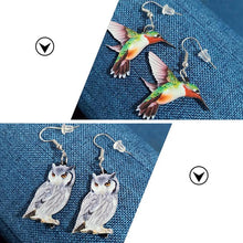 Load image into Gallery viewer, Acrylic Drop Bird Earrings