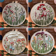 Load image into Gallery viewer, Beginner&#39;s Embroidery Hoop Flower Kit