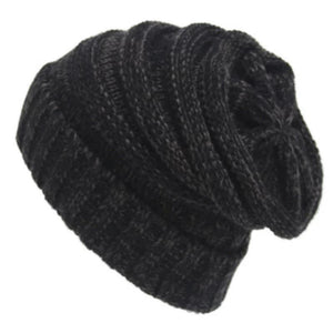 Women Knitted Slouchy Beanie Hat with Velvet