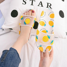 Load image into Gallery viewer, Transparent Fruits Pattern Flat Sandals