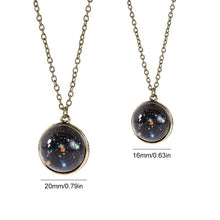 Load image into Gallery viewer, Double-Sided Glass Galaxy Necklace