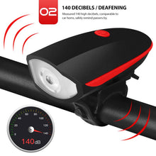 Load image into Gallery viewer, Bicycle USB Charging Horn Front Light