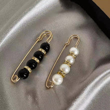 Load image into Gallery viewer, Fancy Rhinestones Pearls Safety Pin Brooch