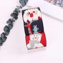 Load image into Gallery viewer, Christmas Cartoon Jacquard Cotton Women&#39;s Socks, 3 Sets