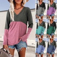 Load image into Gallery viewer, Contrast Panel Long Sleeve Top