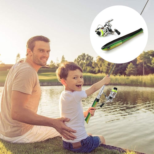 Mini Fish-shaped Portable Fishing Rod Kit