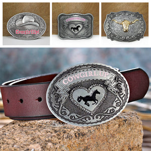 Cowboy Hat Alloy Belt Buckle