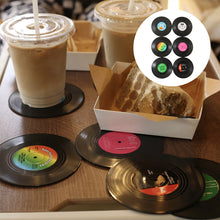 Load image into Gallery viewer, Vinyl Record Coasters with Retro Vinyl Player Holder