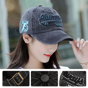 Alphabet Embroidered Peaked Cap