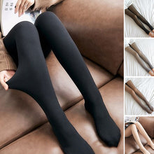 Load image into Gallery viewer, Flawless Legs Fake Translucent Warm Plush Lined Elastic Tights