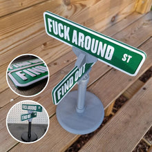 Load image into Gallery viewer, F Around/Find Out Street Sign Desk Decoration