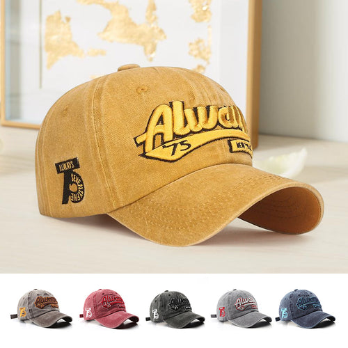 Alphabet Embroidered Peaked Cap