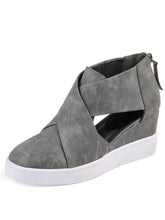 Load image into Gallery viewer, Women Spring Cut Out Ankle Boots Wedge Sneakers Plus Size Shoes